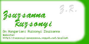 zsuzsanna ruzsonyi business card